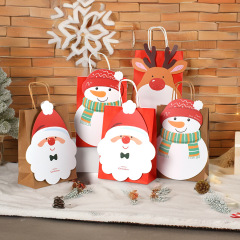 クリスマスDIYサンタクロースカード手提げ袋現物クリスマスヘラジカキャンディー手提げ袋10個/バッグ