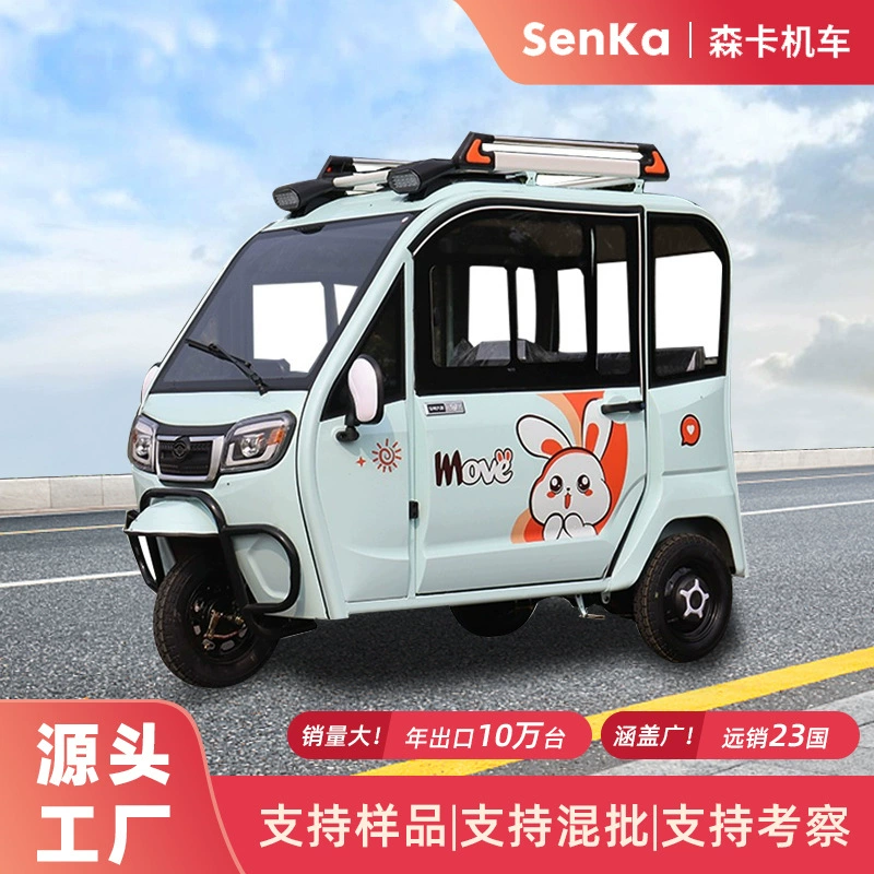 Полный закрытый сарай электрический трехколесный велосипед