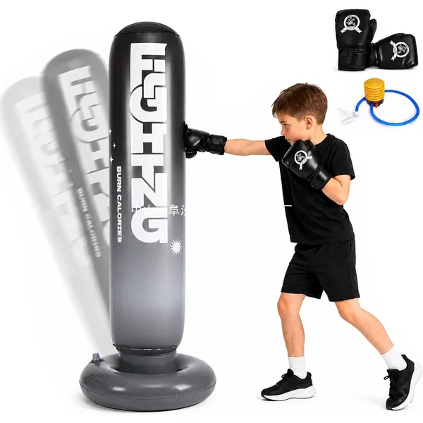 Youth Punching Bag Set 59 Inch Freestanding Inflatable Boxing