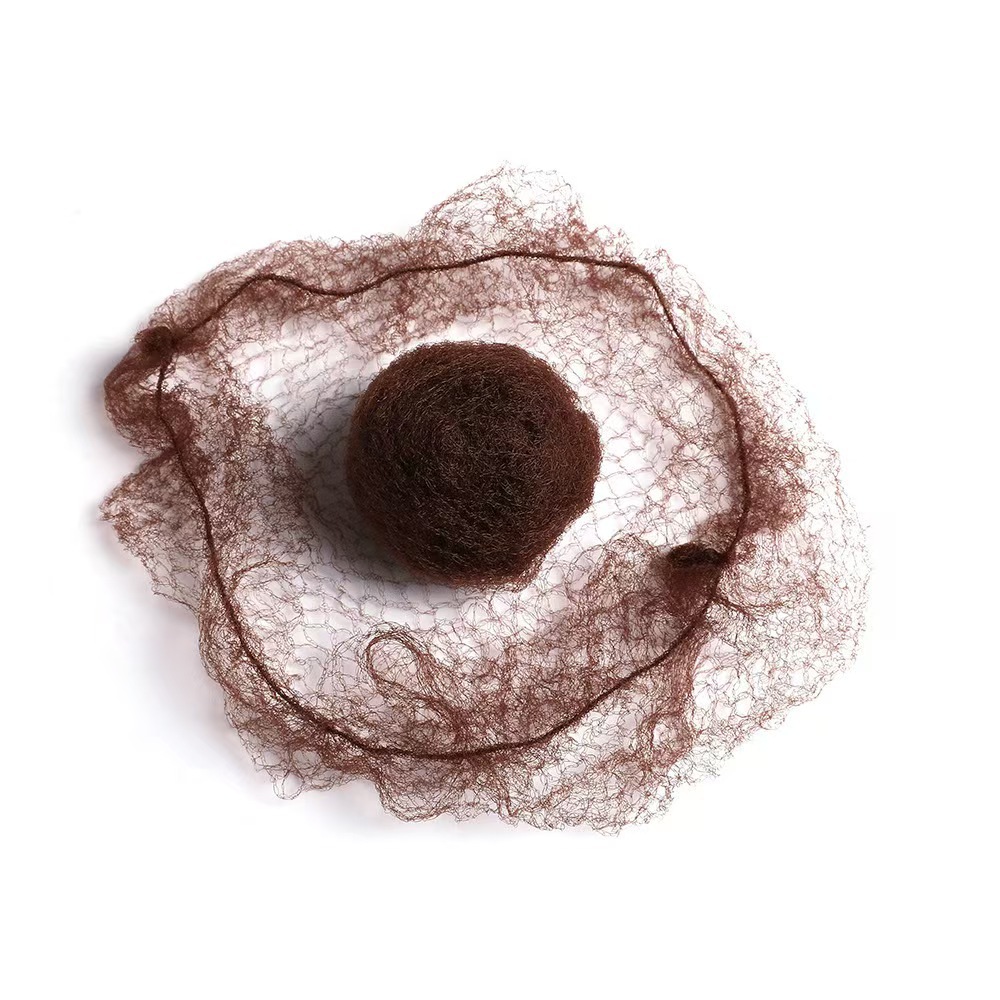 Wholesale invisible hair net 5mm ultra-dense mesh for dancers, ancient style disposable black hair net, bun hair net