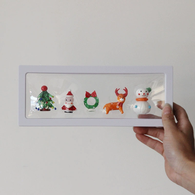 Glass holiday ornament, assorted gift box styles, handmade fragile decorations 4.5–13 cm