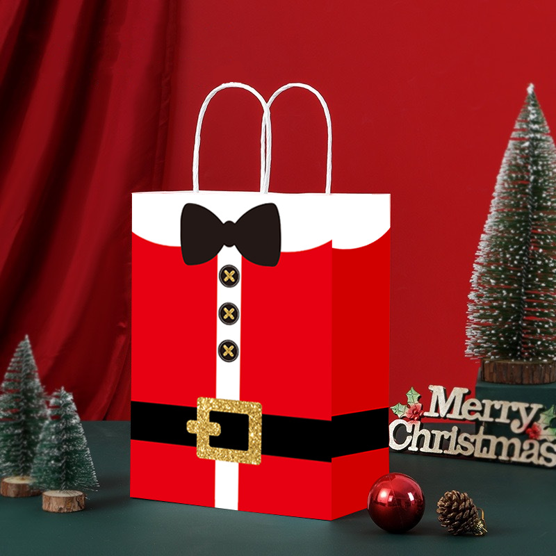 크리스마스 골드 버튼 스타일; 15*8*21; 화이트 크라프트지