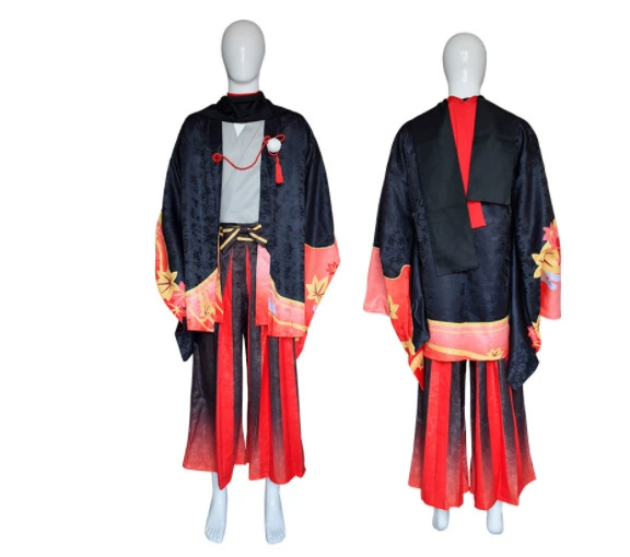 Original God COS одежда Genshin Impact пять гонгсянских красных людей Maple Оригинал десять тысяч листьев COS одежда мужское кимоно