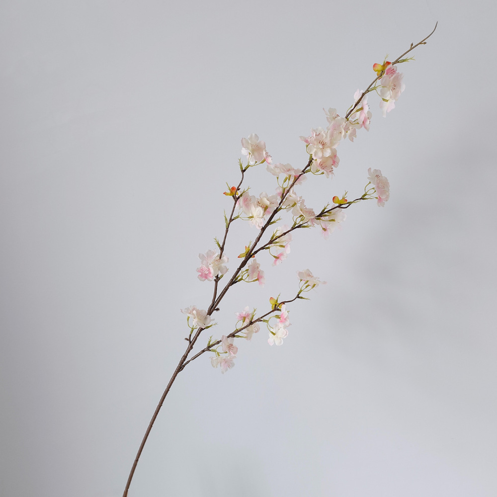 Decoración de interiores flores de cerezo flores de seda sala de estar muebles para el hogar mesa de comedor flores florales ramas de flores falsas flores de durazno flores artificiales