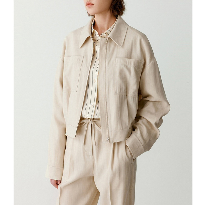 Trendy and Stylish Workwear-Style Casual Jacket for Women, Early Spring New 2025 Loose Slimming High-End Simple Jacket