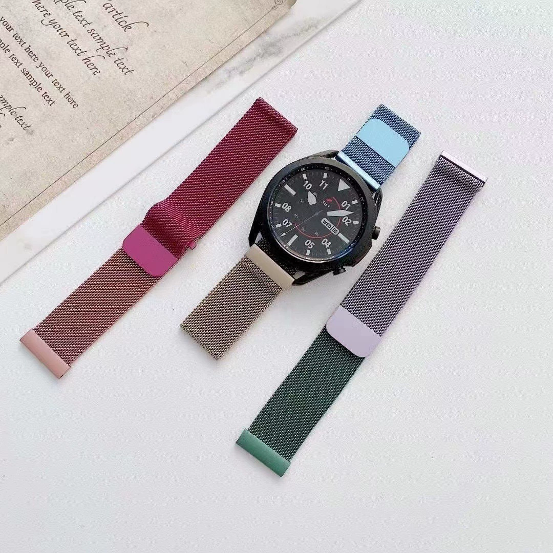 Подходит для ремешка Samsung Galaxy Watch20/22, новый светлый миланский магнитный ремешок
