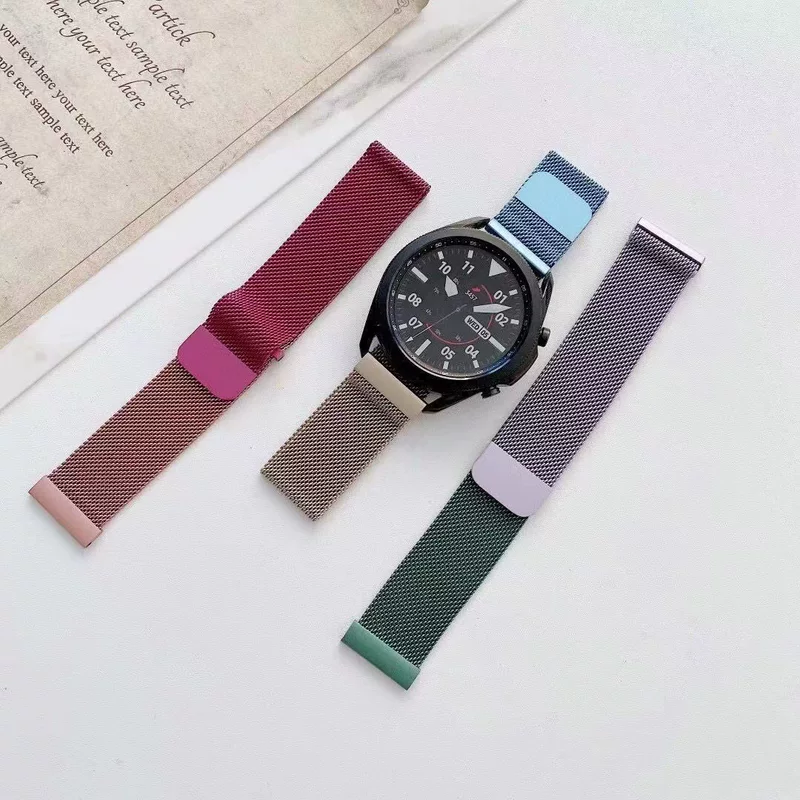 Подходит для ремешка Samsung Galaxy Watch20/22, новый светлый миланский магнитный ремешок
