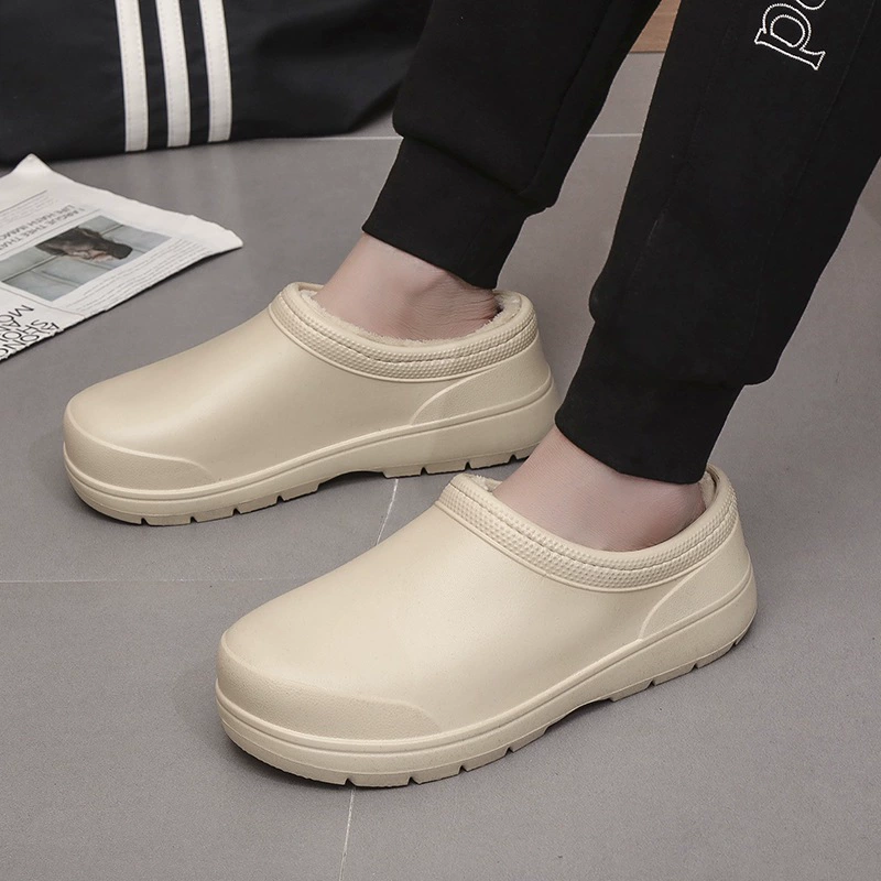 Осень и зима теплая и бархатная кухня нескользящая и водонепроницаемая работа ресторана обувь шеф-повара