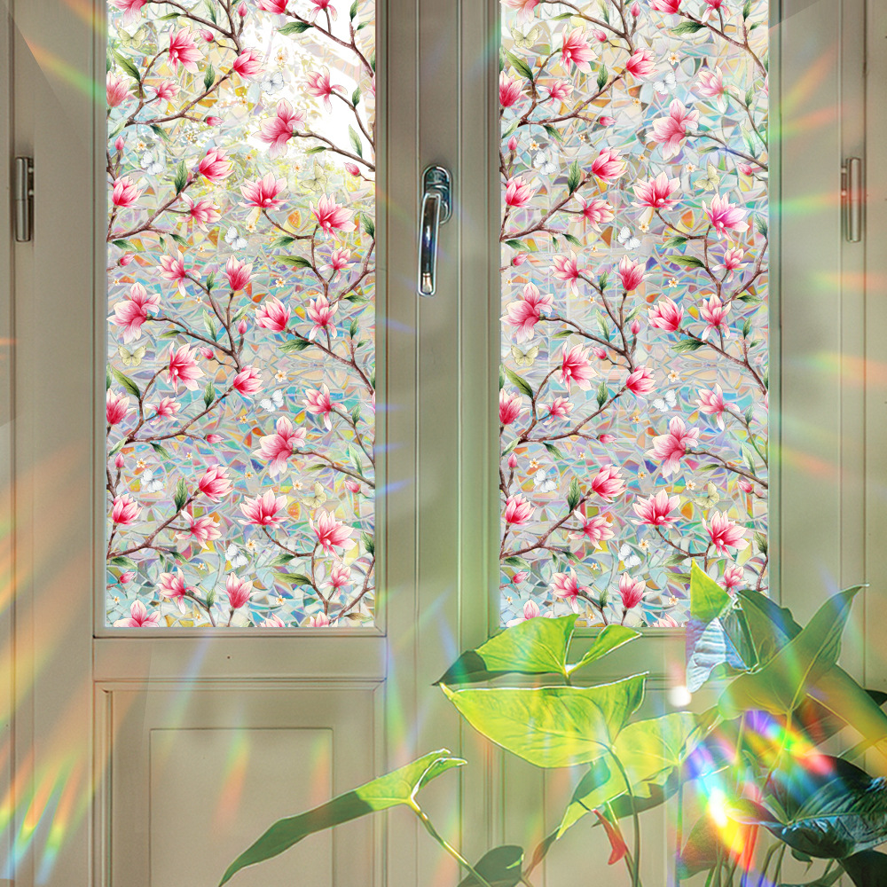 140g Weight Glass paster Home Textiles & Decor Type PVC Material Leaf Pattern Casual, Pastoral Style Casual Pastoral Leaf PVC Glass Paster Wall Art 166