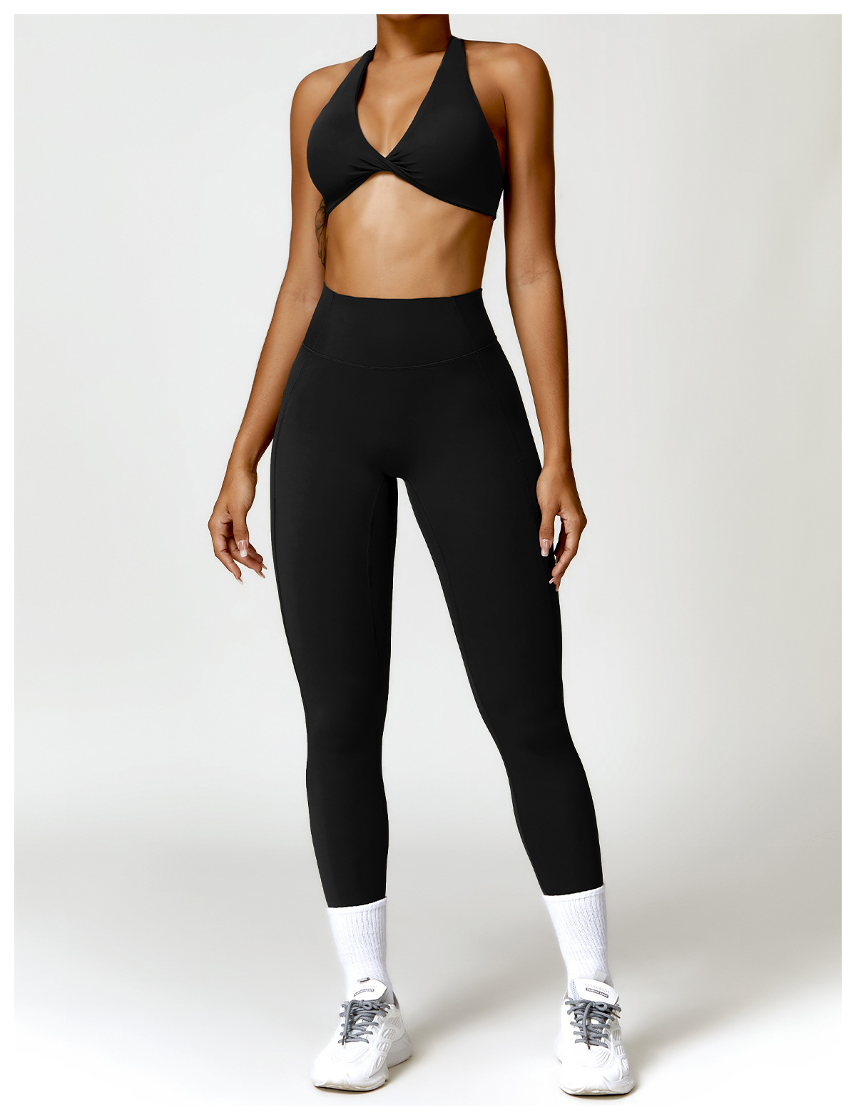 91g Weight Sleeveless Sleeve Length Nylon, Spandex Fabric Type Short Top Length Vest Tops Type Fitness, Running Occasion Halter Neck Neckline Solid Color Pattern Sports Style Sports Solid Color Nylon Spandex Halter Neck Active Tops Vest 28