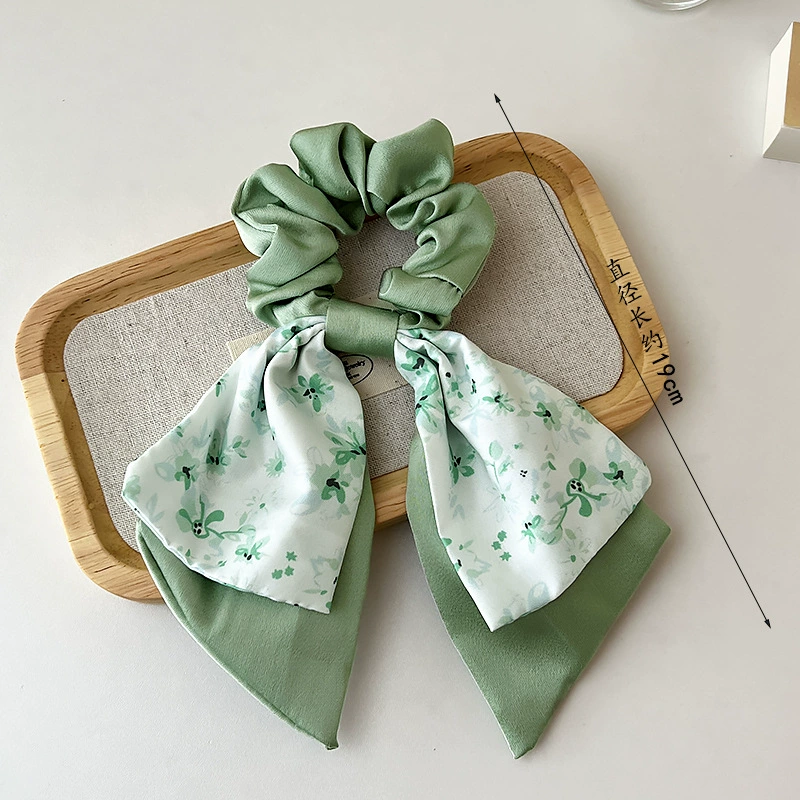 Шнурок для волос с бантами, аксессуар для волос, флоральный принт