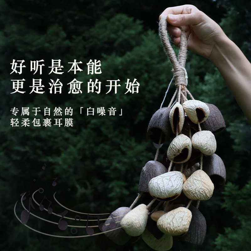 Handmade natural fruit shell wind chime pendant, sound of water entering the brain, therapeutic wind chime decoration, gift pendant Handmade natural fruit shell wind chime pendant, sound of water entering the brain, therapeutic wind chime decoration, gift pendant