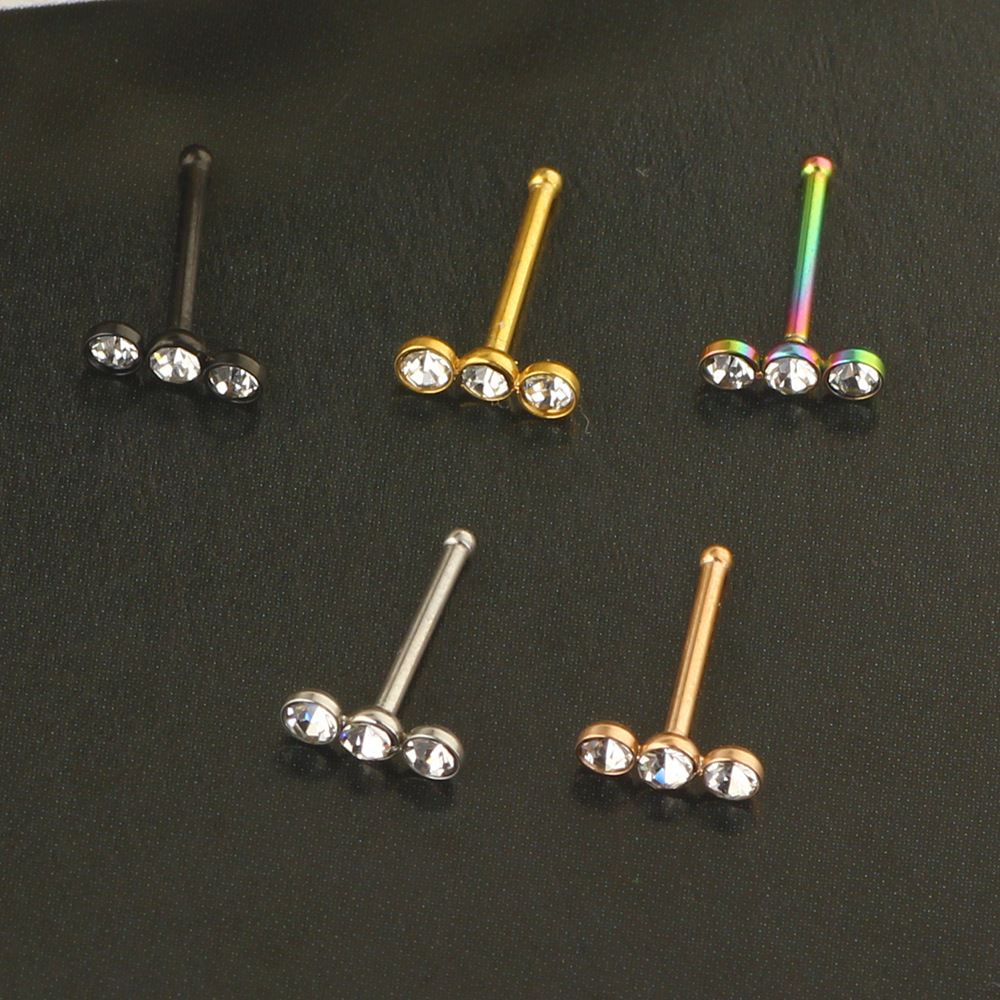 Pointed titanium steel lip stud product view