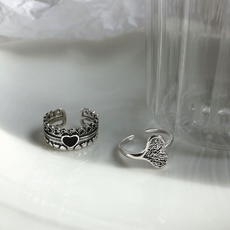 Open Love Heart Ring Female SpecialInterest Design Affordable Luxury Fashion Refined Personalized Retro HighGrade Temperament Fashionpicture8
