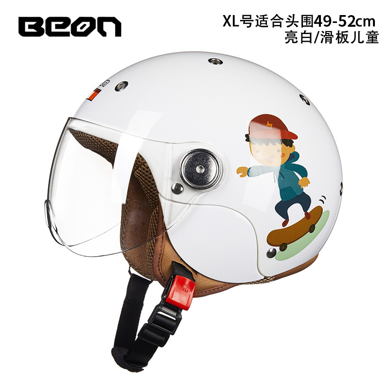 Beon casco para niños medio casco niños y niñas motocicleta coche eléctrico Four Seasons seguridad universal casco certificado 3C