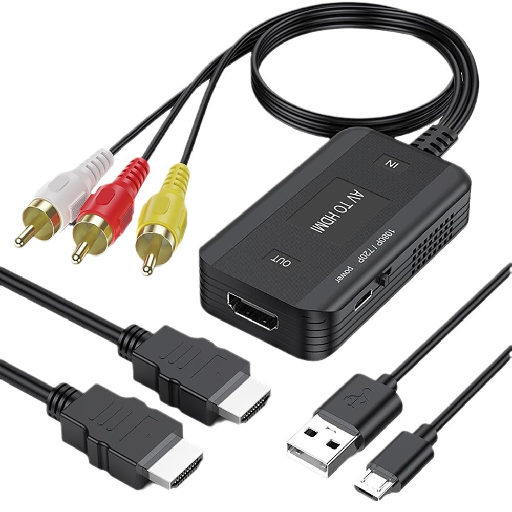 AV a convertidor de vídeo HDMI 1080p tres Lotus RCA juego de monitoreo Set-Top Box de transferencia de cable adaptador de TV