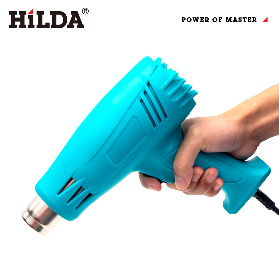 Hilda en stock plug-in pistola de aire caliente 1500W hogar coche película de calor retráctil Dispositivo de temperatura ajustable ventilador de aire caliente al por mayor image 4