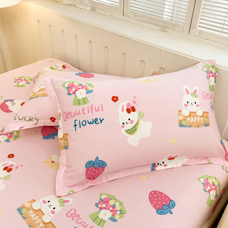 Funda de almohada de algodón de celebridades de Internet Un par de fundas de almohada de algodón 48x74cm Juego completo de fundas de almohada para un solo hogar Funda interior para mujer