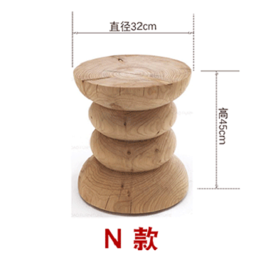 Taburetes de madera de tronco de alojamiento nórdico taburetes de madera maciza taburetes de asiento taburetes de madera maciza