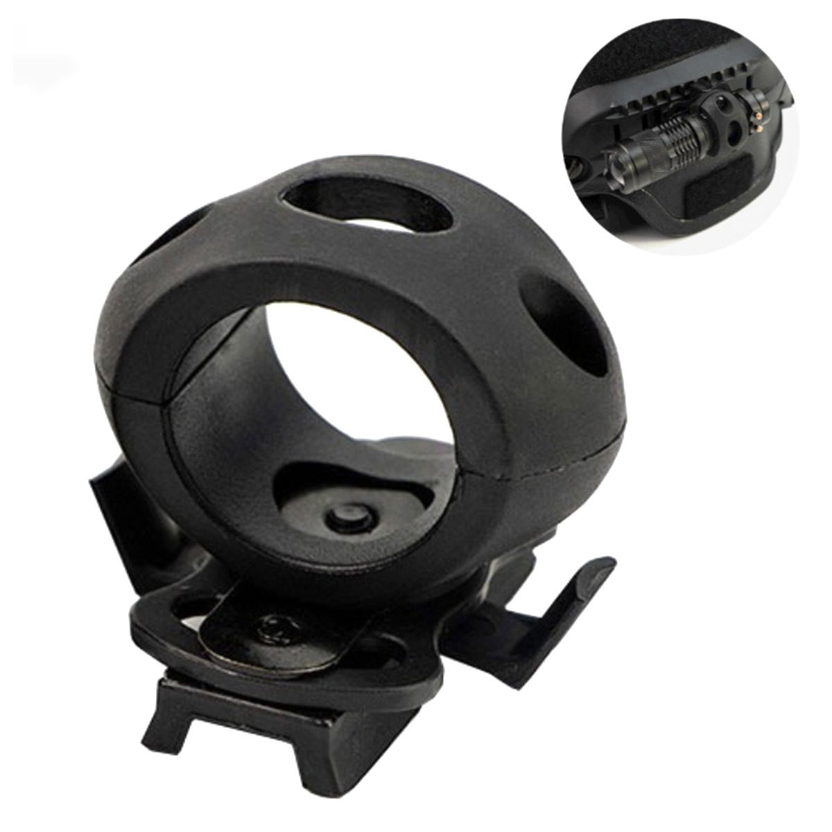 Tactical Helmet Hand Rail Torch Clip Bracket Fast Helmet Side Loading Lighting System Cycling Accessories 30mm