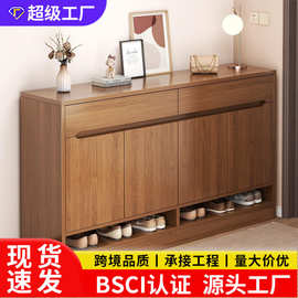 鞋柜家用门口室内新中式玄关柜入户收纳柜收纳一体大容量阳台鞋架