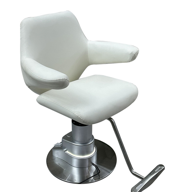 silla de peluquería eléctrica ligera de lujo elevación y permeación silla de peluquería giratoria ajustable de altura con pasamanos para salón de peluquería especial