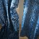 Dark blue water corrugated crepe irregular wave embossed reflective three-dimensional texture dress designer fabric