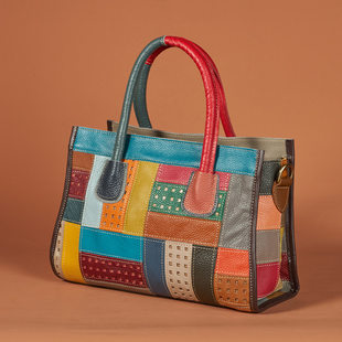 (Cross-border trading), leather fashionable purse, design retro one-shoulder bag, genuine leather