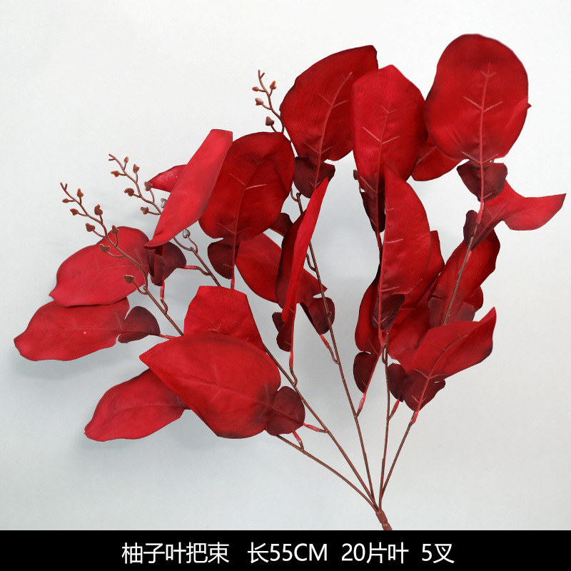 红色仿真花婚礼婚庆场地场景布置道具仿真花束花艺装饰花假花批发|undefined