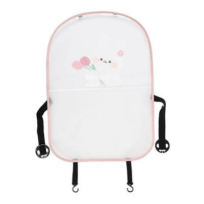 creative rear seat back protection — Chair back anti-kick pad - transparent-tulip-bunny-anti-kick-mat