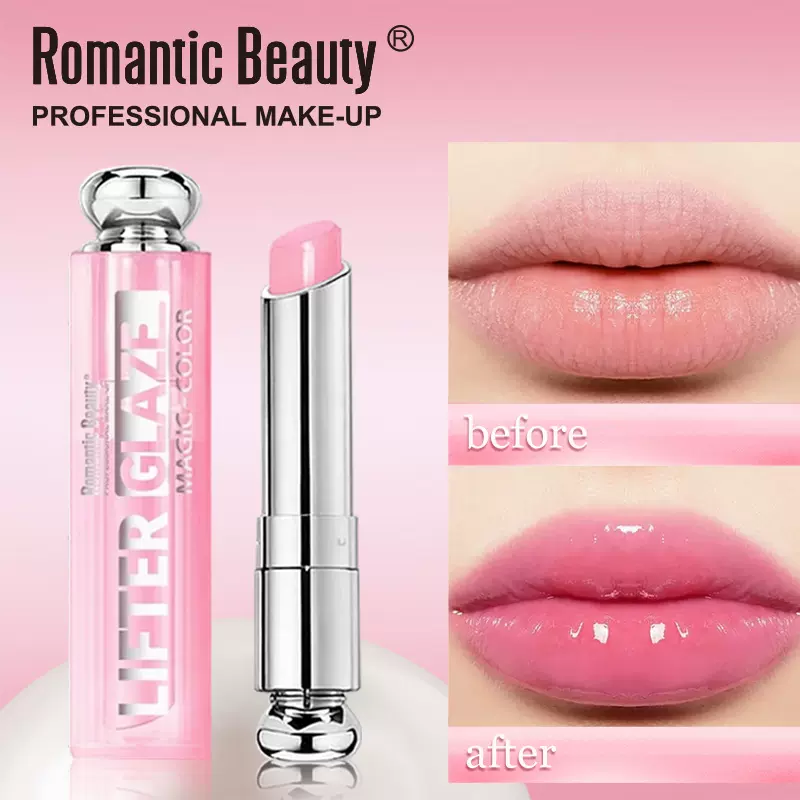 跨境变色唇膏保湿滋润唇油镜面嘟嘟唇润唇膏不油腻有色唇釉化妆品