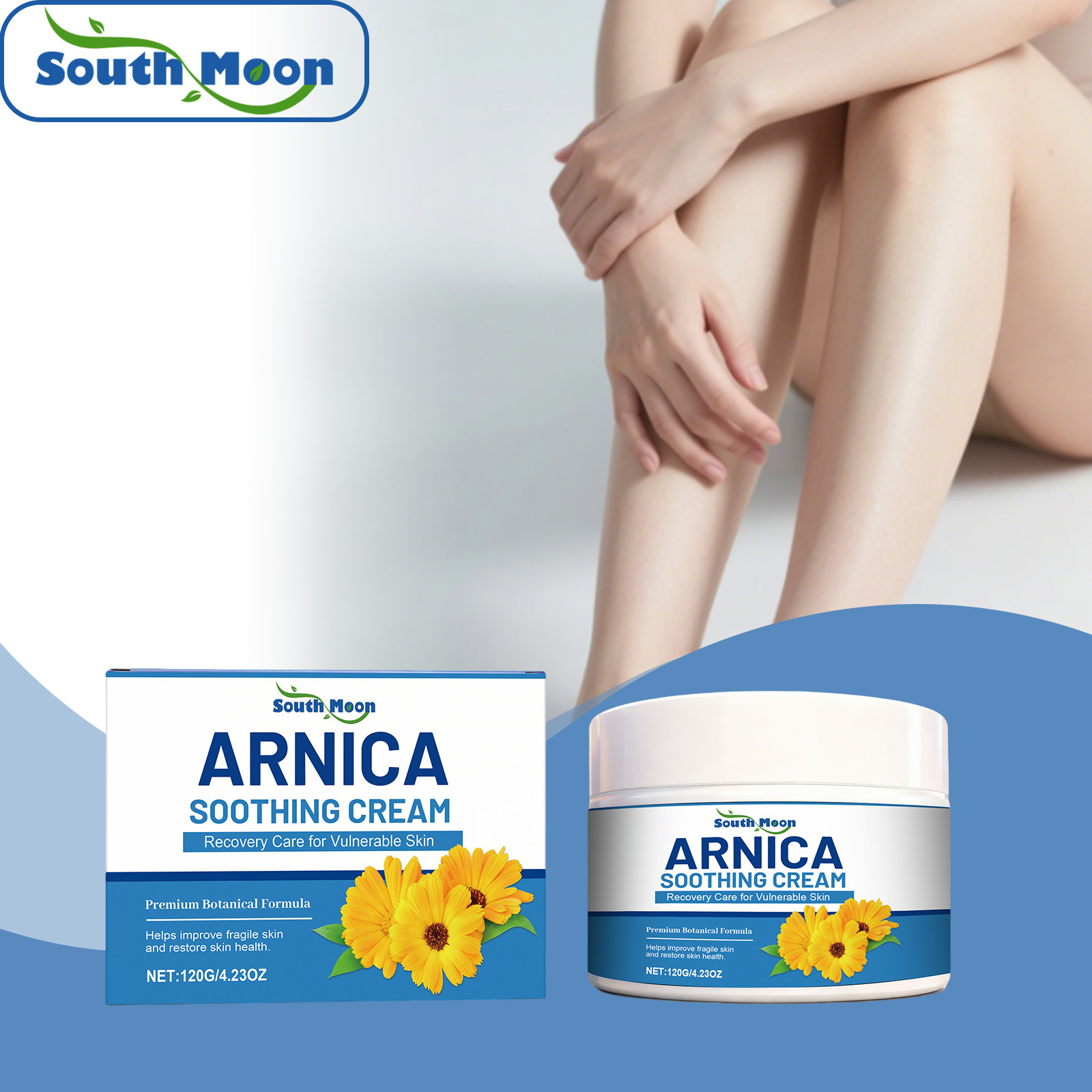 South Moon Arnica Care Cream Is a Gentle, Refreshing, and Smooth Skin Moisturizing and Hydrating External Massage Cream