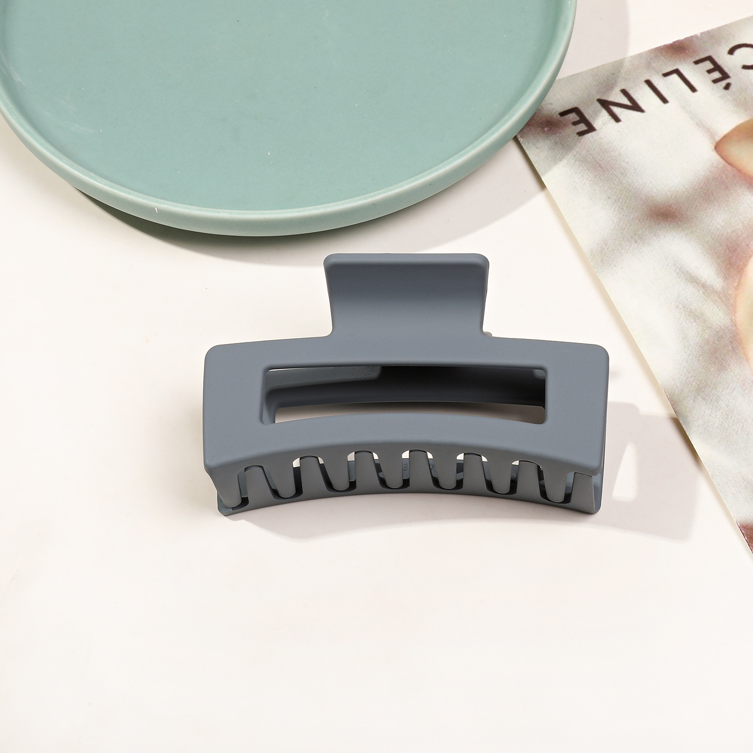 8.5cm 사각 반투명 블루 그레이#4