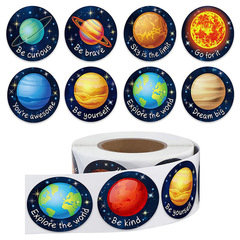 Bulk Cartoon Space Planet Astronaut Rocket Sticker Children's Toys Reward Praise Pressure-sensitive Label