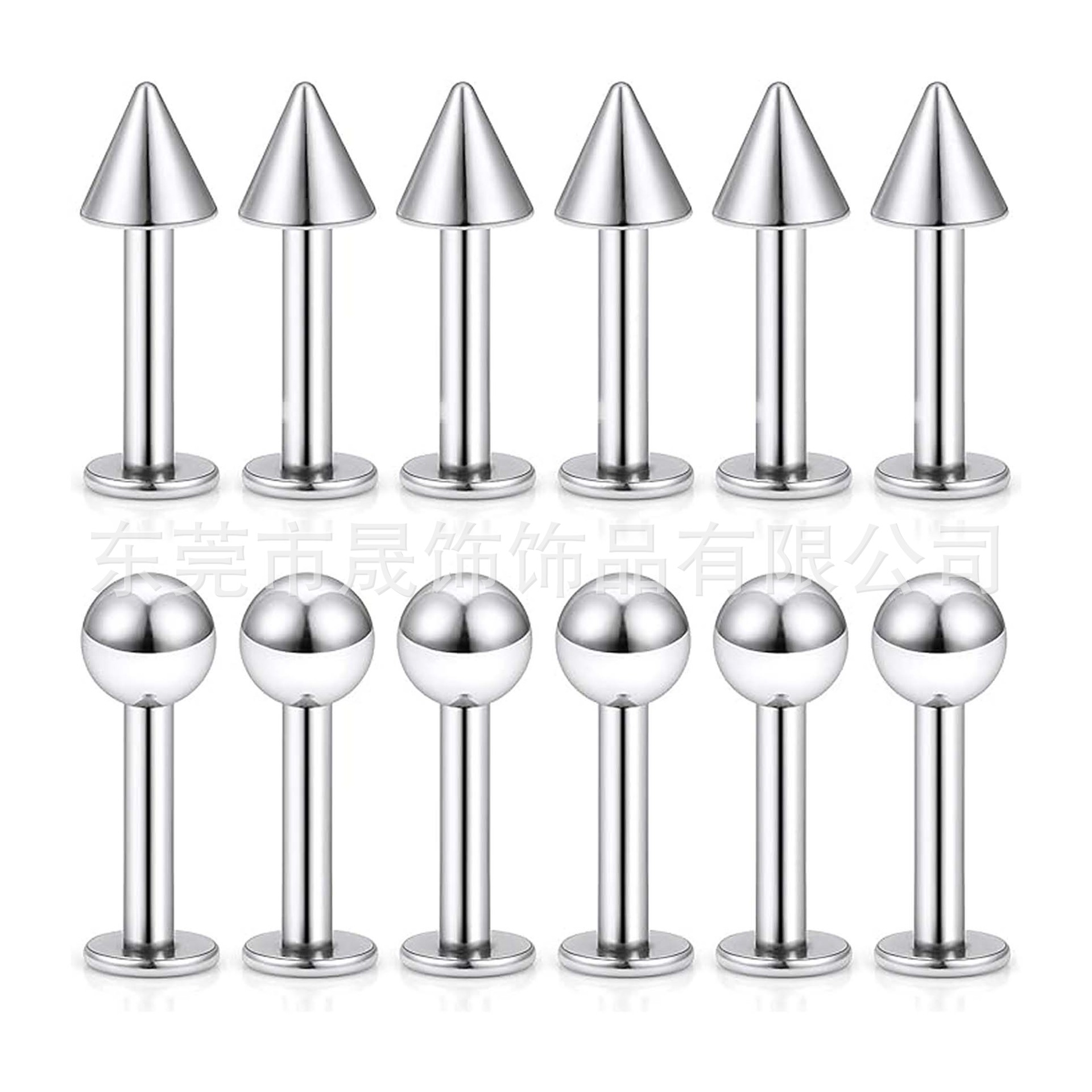 F136 Titanium Alloy Ear Stud Labret Stud 定制基础款 Accessories G23镜面 Polished Piercing Jewelry 穿孔
