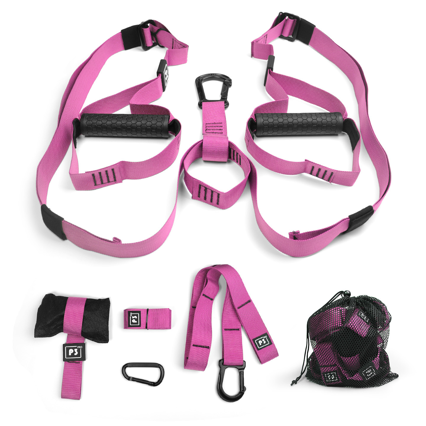 Cinturón de entrenamiento de suspensión para fitness en casa P3, equipo de fitness, cinturón de dominadas, banda de resistencia azul marino, sistema de entrenamiento de suspensión.