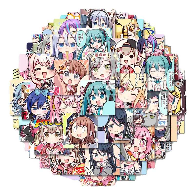 126 二次元 PJSK ワールド プロジェクト アバター ステッカー アニメ 人気漫画 携帯電話ケース ステッカー 防水|undefined