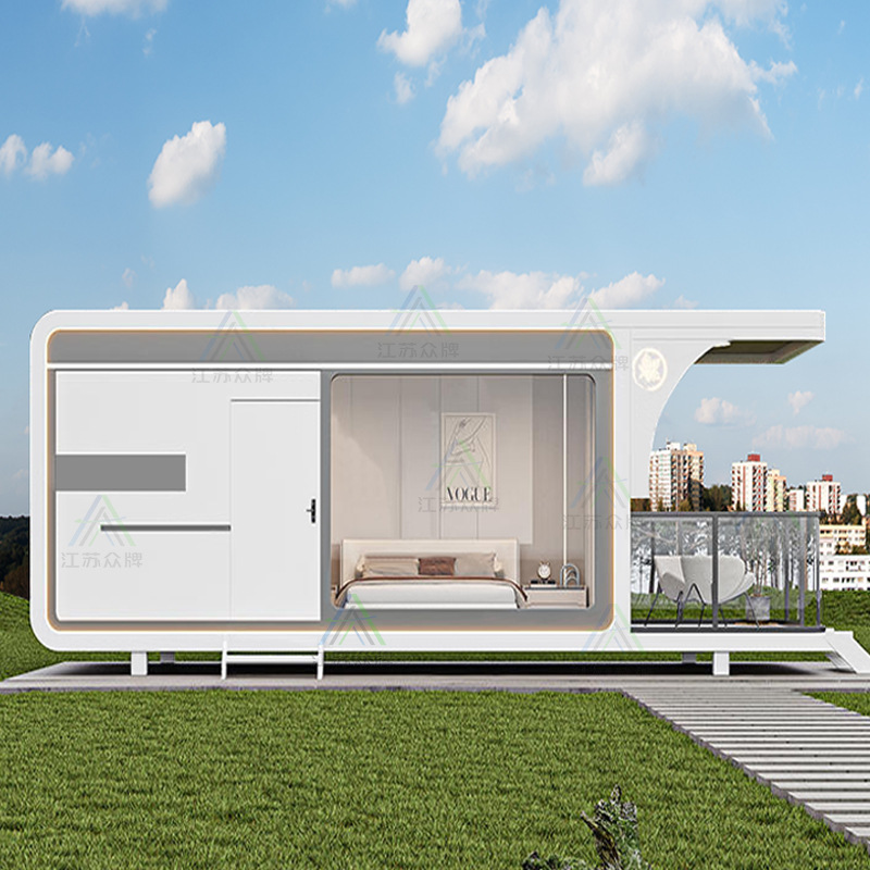 Space Capsula Mobile B & B Habitación con cielo estrellado Villa al aire libre Camping Apple Cabina móvil Oficina Residente Sala de sol