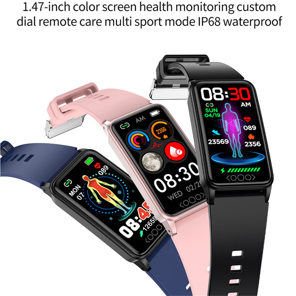 Transfronterizo nuevo TK71Pro reloj inteligente ECG no invasivo glucosa en sangre Frecuencia Cardíaca presión arterial oxígeno monitoreo pulsera deportiva