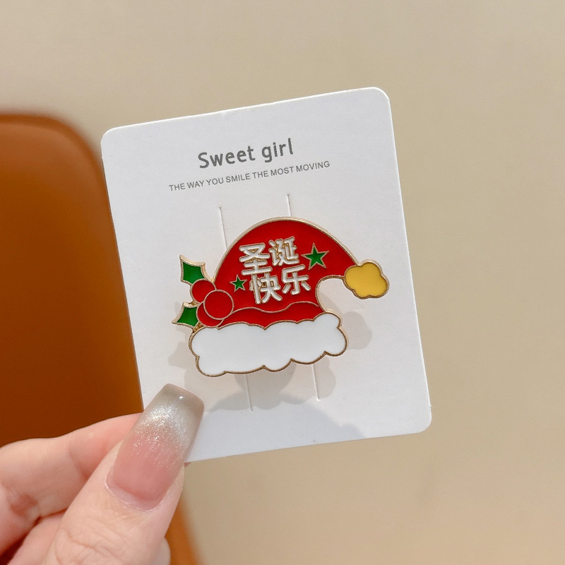 圣诞节卡通胸针可爱小礼物别针配饰儿童胸章徽章衣服饰品装饰批发|undefined