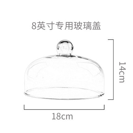 Placa de degustación de frutas con tapa caja cubierta de vidrio transparente para tienda pan postre pastel cubierta bandeja de exhibición Placa de degustación