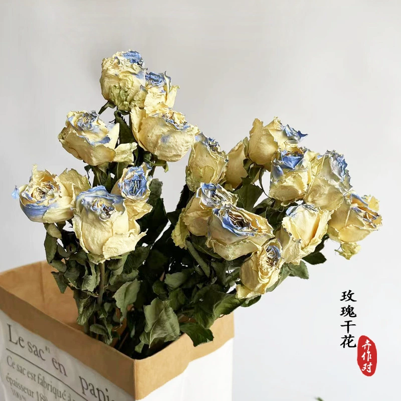 Сушеный букет из многоцветной розы (Юньнань), 10-гроздьев, засушенные свадебные и подарочные цветы