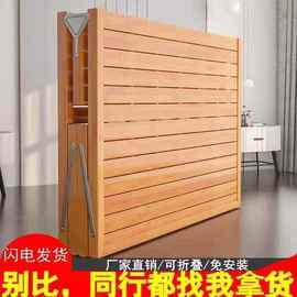 竹床折叠床单人双人简易家用款成人竹板凉床一米二出租房硬板木床
