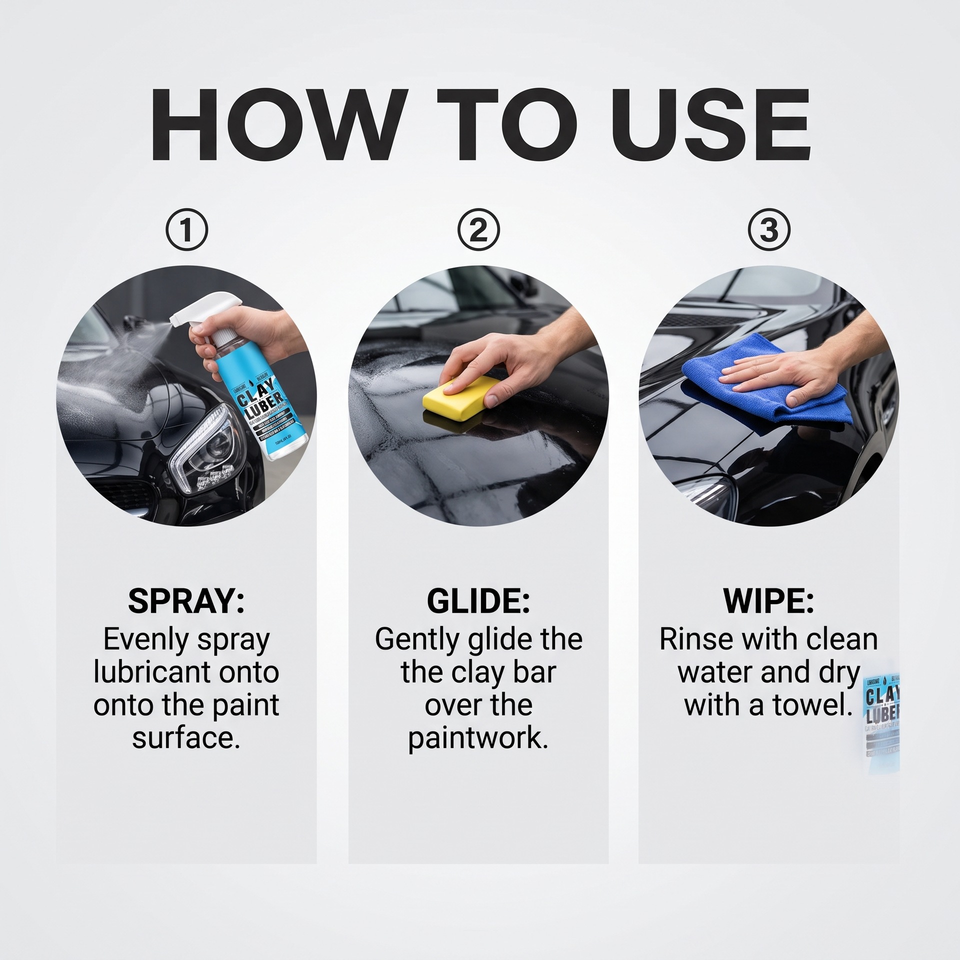 Car Clay Cleaning Kit: Gentle Stain Removal, Paint and Glass Cleaning, Refinishing, and Brightening for Daily Car Maintenance