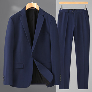 Autumn and Winter Suit Men's Two-Piece Suit Plus Large Size Suit Professional Dress Best Man Clothing Groom's Clothing