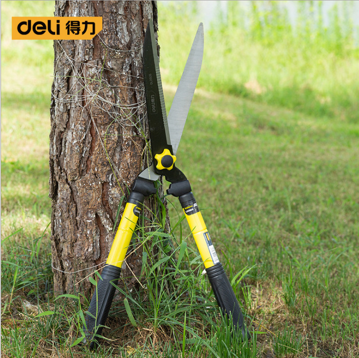 得力工具DL2805整篱剪33寸修枝绿篱剪草坪修剪修树枝园林剪可伸缩