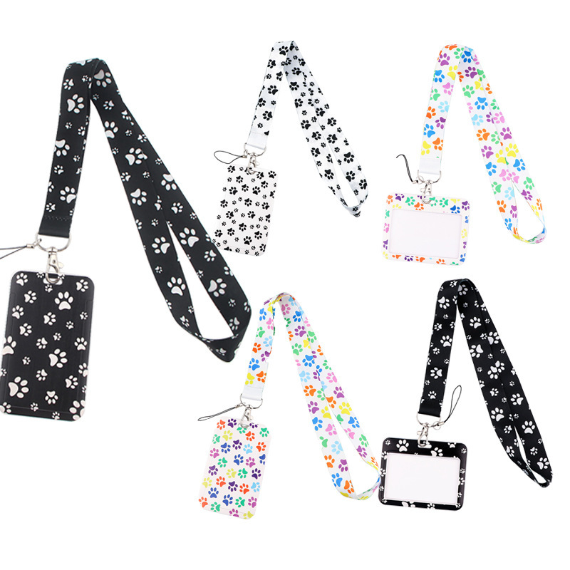 Dog paw mobile phone listing card cover bus card factory card work ID card campus card anti-lost cute pendant
