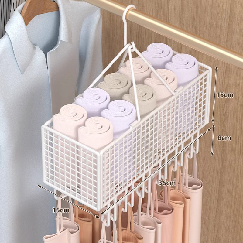 Almacenamiento de ropa interior almacén de dormitorio sujetador cabina almacén de estante armario de casa calcetín gancho estante