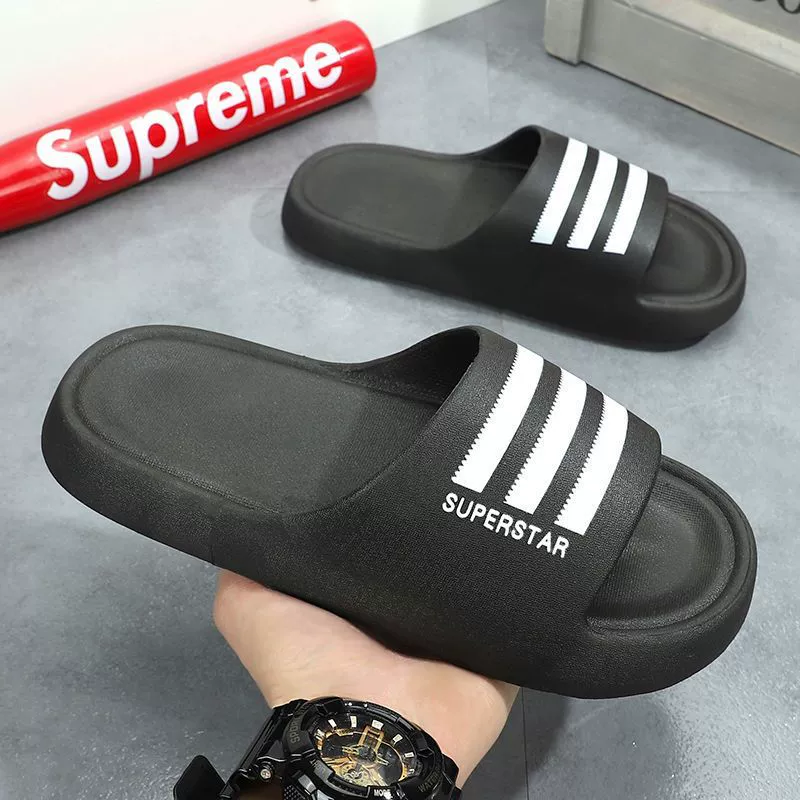 Холодные шлепанцы с толстой подошной парой сети красные модные повседневные модные мужские тапочки с мягким подошвом летние домашние противоскользящие холодные тапочки женские