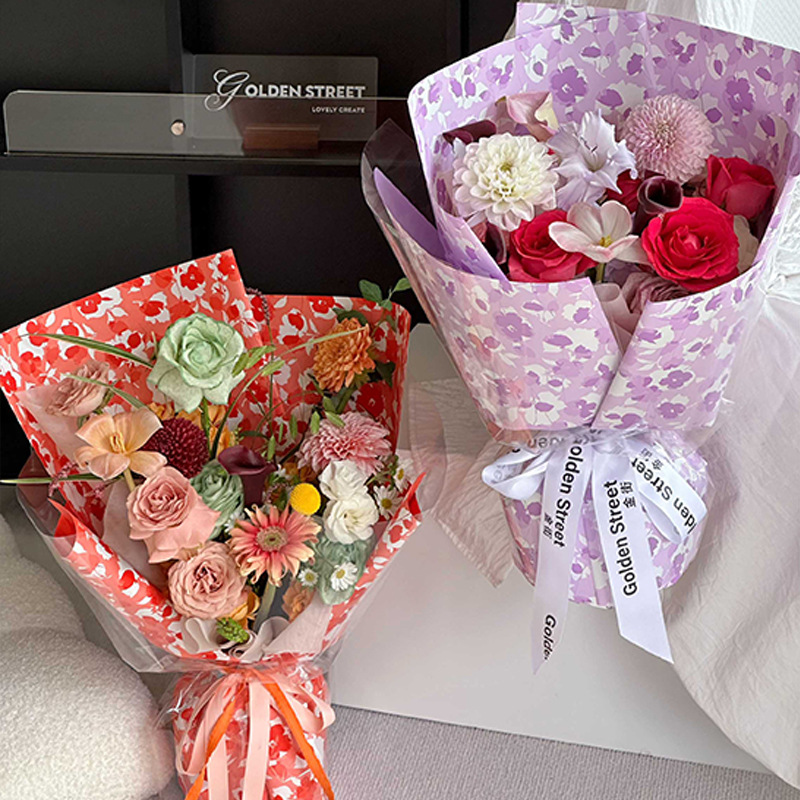 Flor de verano té de flores de alto nivel papel de embalaje floral impermeable ramo de flores materiales de embalaje de flores